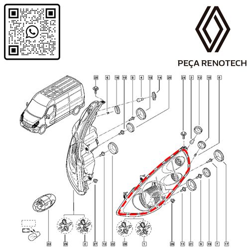 RN 08210R-L 260608210R LENTE FAROL ESQ. MASTER 13...-D